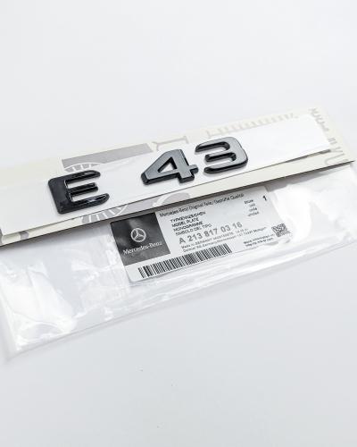 Mercedes-Benz Gloss Black "E 43" Rear Trunk Emblem Badge Logo A2138170316