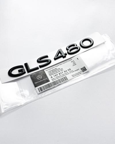 Mercedes-Benz Gloss Black "GLS480" Logo Trunk Emblem Badge A1678178400