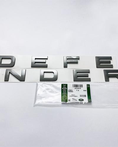 Land Rover Matte Sliver "DEFENDER" Hood Lettering Emblem Badge LR130737