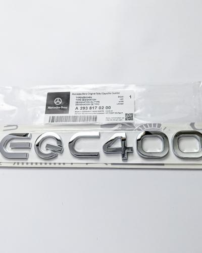Mercedes Benz Chrome Sliver "EQC400" Rear Trunk Letter Badge Logo A2938170200