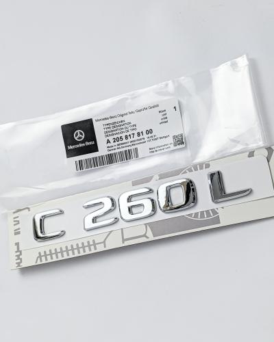Mercedes Benz Chrome "C260L" Letter Emblem Trunk Logo Nameplate Badge A2058178100