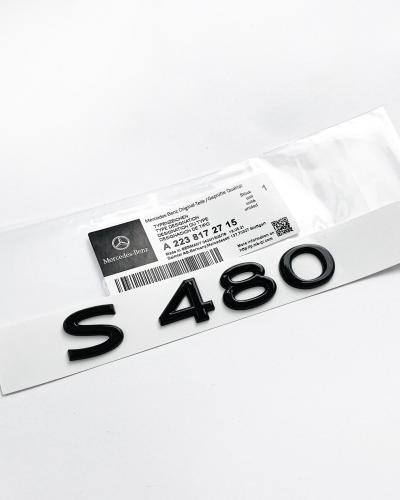Mercedes Benz Gloss Black "S480" Letter Emblem Trunk Logo Nameplate Badge A2238172715