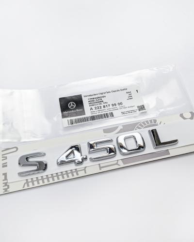 Mercedes-Benz Chrome Silver "S450L" Rear Trunk Emblem Badge Logo A2228179900