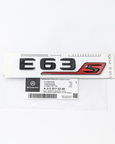Mercedes Benz "E63s" Gloss Black Rear Trunk Emblem Badge A2138170300