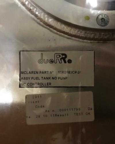 McLaren 12C Petrol Fuel Tank