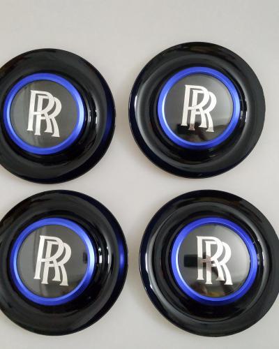 Rolls Royce Center Cap Bezel Black Ghost Dawn Wraith Blue Wheel Modify Kit