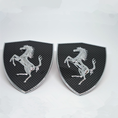 Ferrari 488 458 Italia California Carbon Fiber Fender Shield badge Emblem Kit