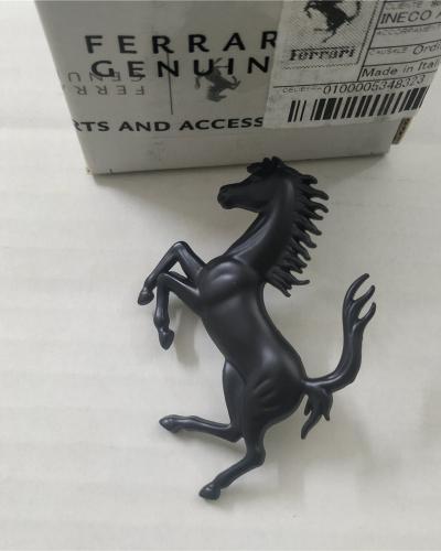 Ferrari 296GTB Rear Bumper Matte Black Horse Emblem Badge