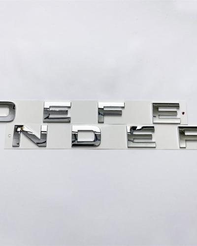 Land Rover Chrome Silver "DEFENDER" Hood Lettering Emblem Badge LR130737
