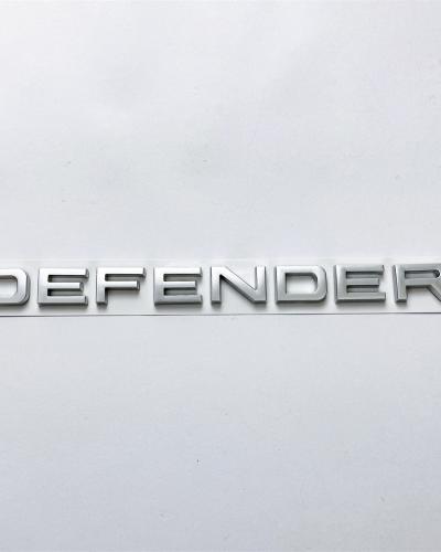 Land Rover "DEFENDER" Chrome Sliver Rear Door Liftgate Letter Nameplate Emblem Badge LR084221