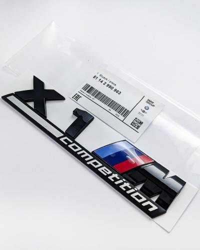 BMW X1 M Competition Tailgate Rear Black Emblem Badge Sticker 51142990963