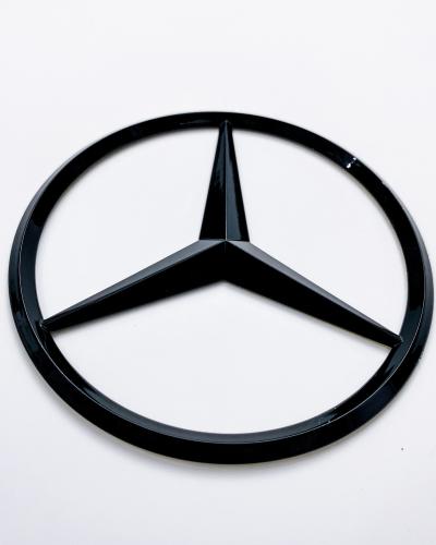 Mercedes Benz glossy Black Star Trunk Emblem Badge 90mm A1077580458
