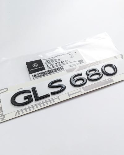 Mercedes Benz Gross Black "GLS680" Rear Trunk Emblem Decal Logo Badge A1678178400