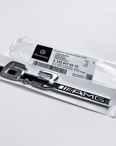Mercedes Benz 6.3 AMG Side Wing Badge Emblem Sliver & Black C63 E63 S63 CLS63 A2228170315
