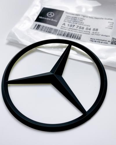 Mercedes Benz matte black Star Trunk Emblem Badge 90mm A1077580458