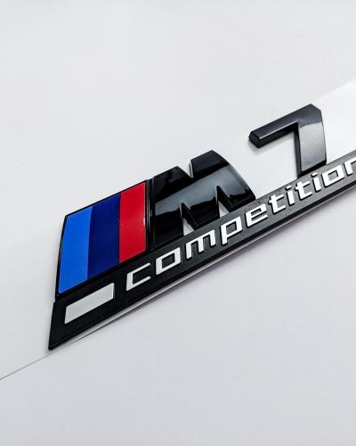 BMW 7 Series Emblem M7 COMPETITION Number Letters Rear Trunk Badge Sticker 51148061626