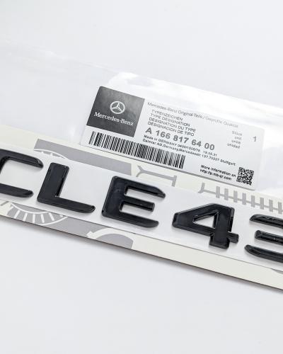 Mercedes-Benz Gloss Black "CLE43" Logo Trunk Emblem Badge A1668176400