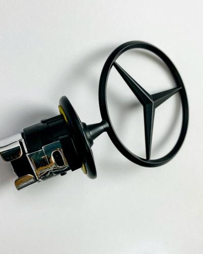 Mercedes-Benz Gloss Black Hood Bonnet Star Stand Up Emblem Badge A2218800086