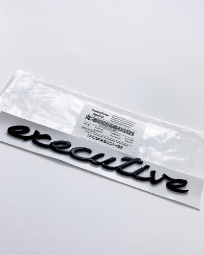 Porsche "Executive" Side Fender emblem Decal Badge Gloss Black 97055927500