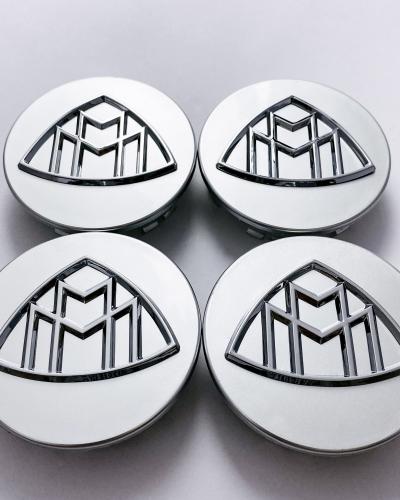Mercedes Benz Maybach Chrome Silver Wheel Center Hub Cap Cover Logo Emblem 4Pcs A2224002100