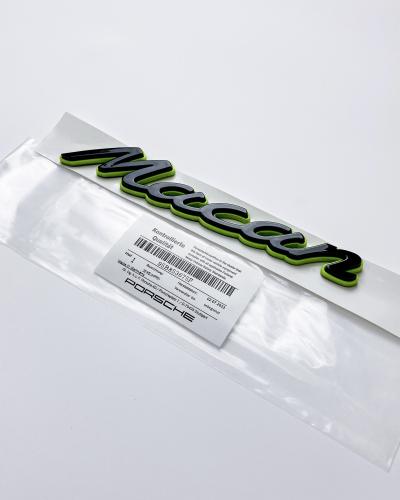 Porsche "Macan" Tailgate Hatch Emblem Decal Badge Green Base Black 95B853675F