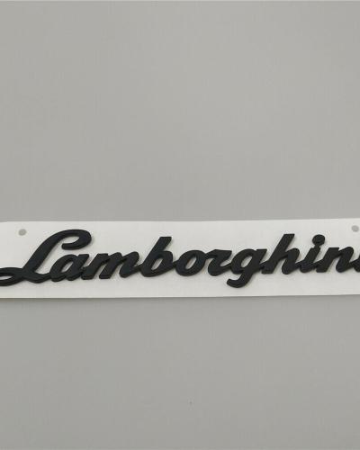 Lamborghini Gallardo Huracan Rear Script Emblem Matte Black