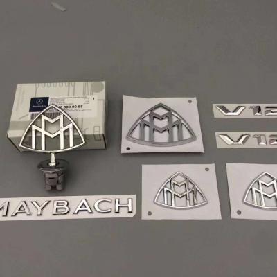 7PCS Maybach S-Class Hood Standing Fender Rear Badge Set V12 W222 W221