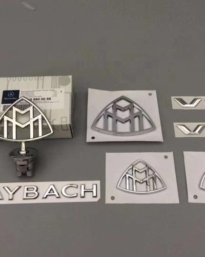 7PCS Maybach S-Class Hood Standing Fender Rear Badge Set V12 W222 W221