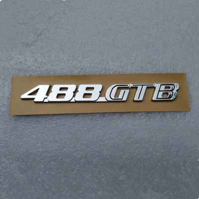 Ferrari 488 GTB Silver Rear Badge Emblem