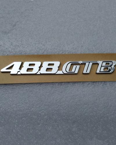 Ferrari 488 GTB Silver Rear Badge Emblem