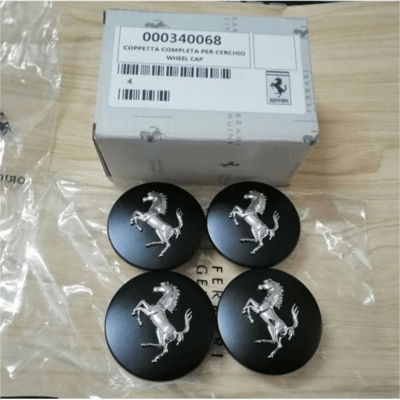 Ferrari 430 458 California Centre Wheel Caps Set Matte Black