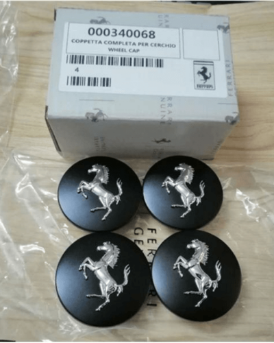 Ferrari 430 458 California Centre Wheel Caps Set Matte Black