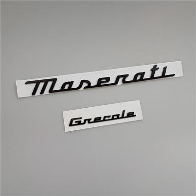 Maserati New Quattroporte Grecale Levante MC20 Rear Glassy Black Emblem Kit
