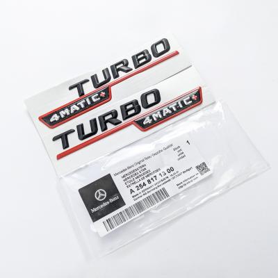 Mercedes Benz Gloss Black Red TURBO 4MATIC+PLUS Letters Emblem Badges A2548171300