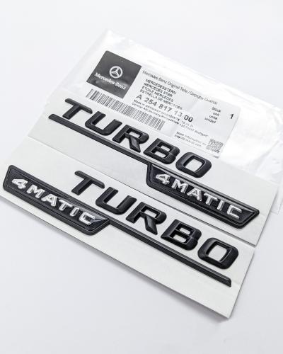 Mercedes Benz Gloss Black TURBO 4MATIC Letters Emblem Badges A2548171300