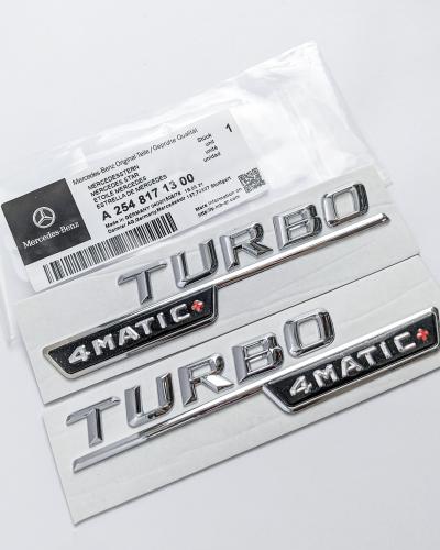 Mercedes Benz Chrome Silver TURBO 4MATIC+PLUS Letters Emblem Badges A2548171300