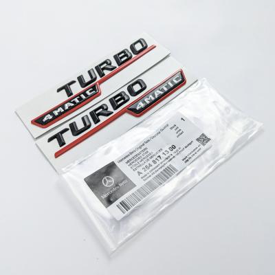 Mercedes Benz Gloss Black Red TURBO 4MATIC Letters Emblem Badges A2548171300