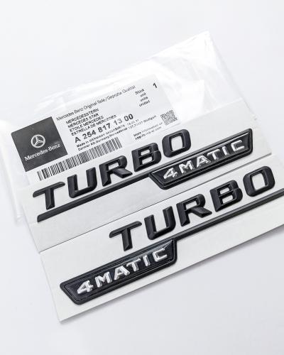 Mercedes Benz Gloss Black TURBO 4MATIC Letters Emblem Badges A2548171300