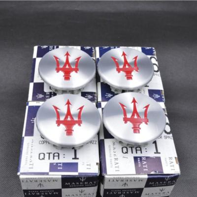 Set of 4 Genuine Maserati Granturismo Quattroporte Silver With Red Center Cap#82364606