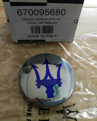 Genuine Maserati 2017 Quattroporte Chrome Blue Wheel Centre Cap 670095680