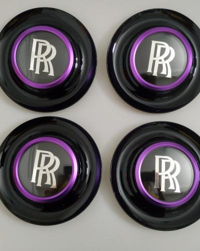 Rolls Royce Center Cap Bezel Black Ghost Dawn Wraith Purple Wheel Modify Kit
