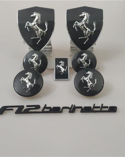 Ferrari F12 Berlinetta Carbon Fiber Fender Shield Badge&Wheel Caps