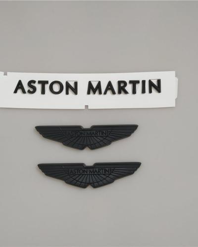 Aston Martin New Vantage Bonnet/Boot Black Chrome Badge & Rear Badge