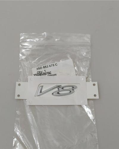 2020-2021 Genuine Bentley Continental GT Flying V8 Sidehead Fender Badge Silver