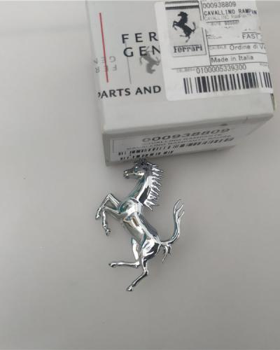 Ferrari Roma Front Bumper Sliver Horse Emblem Badge