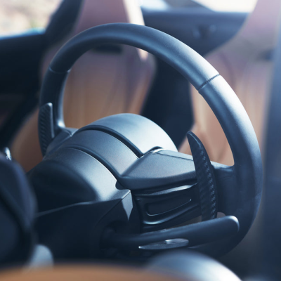 McLaren 720S/750S Carbon Fiber Steering Wheel with Extended Shift Paddles