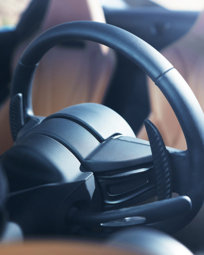 McLaren 720S/750S Carbon Fiber Steering Wheel with Extended Shift Paddles