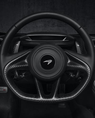 McLaren 720S/750S Carbon Fiber Steering Wheel with Extended Shift Paddles