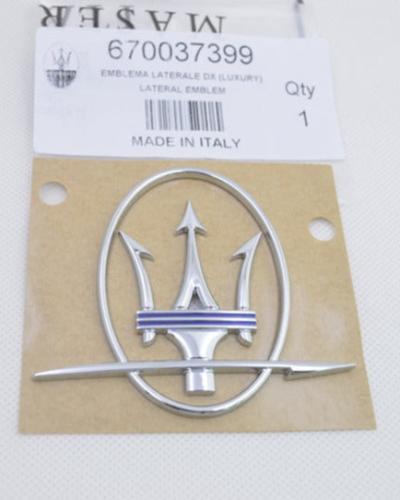 Maserati 2017 Quattroporte Ghibli Trident Right Side Emblem Badge Blue 670037399