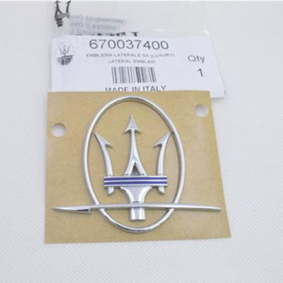Maserati 2017 Quattroporte Ghibli Trident left Side Emblem Badge Blue 670037400